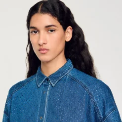 Camicia Glitterata Di Jeans