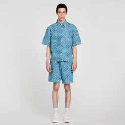 Camicia In Denim Square Cross