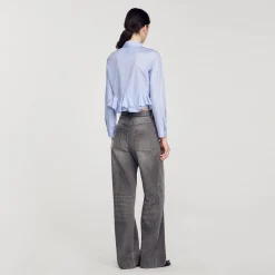 Camicia In Popeline A Righe