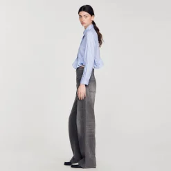 Camicia In Popeline A Righe