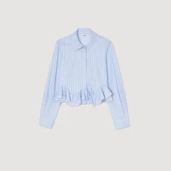 Camicia In Popeline A Righe