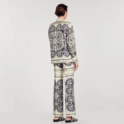 Camicia In Seta Con Stampa