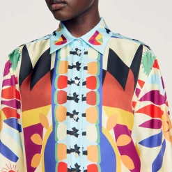 Camicia In Seta Con Stampa