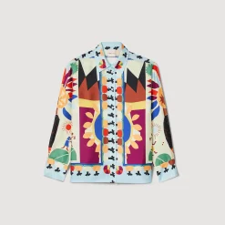 Camicia In Seta Con Stampa