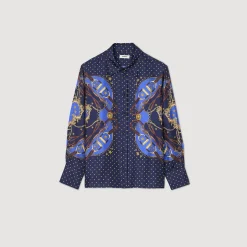Camicia In Seta Con Stampa