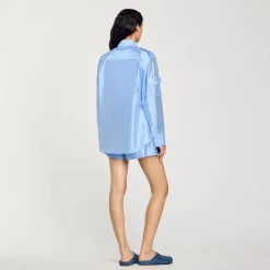 Camicia Larga In Raso