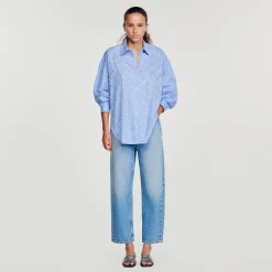Camicia Oversize Con Strass