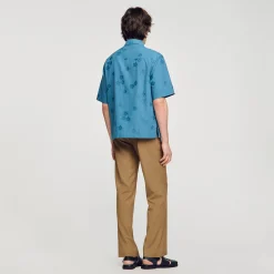 Camicia Oversize Jacquard A Fiori