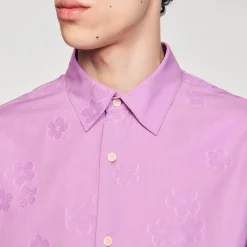 Camicia Oversize Jacquard A Fiori