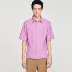 Camicia Oversize Jacquard A Fiori
