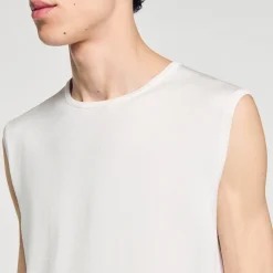 Canottiera In Maglia Fine