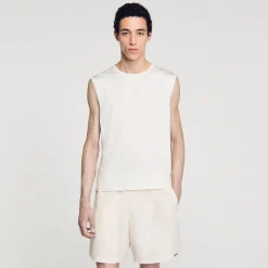 Canottiera In Maglia Fine