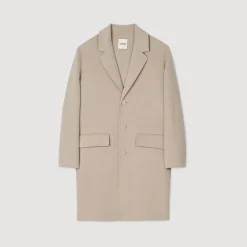 Cappotto Dritto In Lana