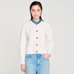 Cardigan A Collo Alto