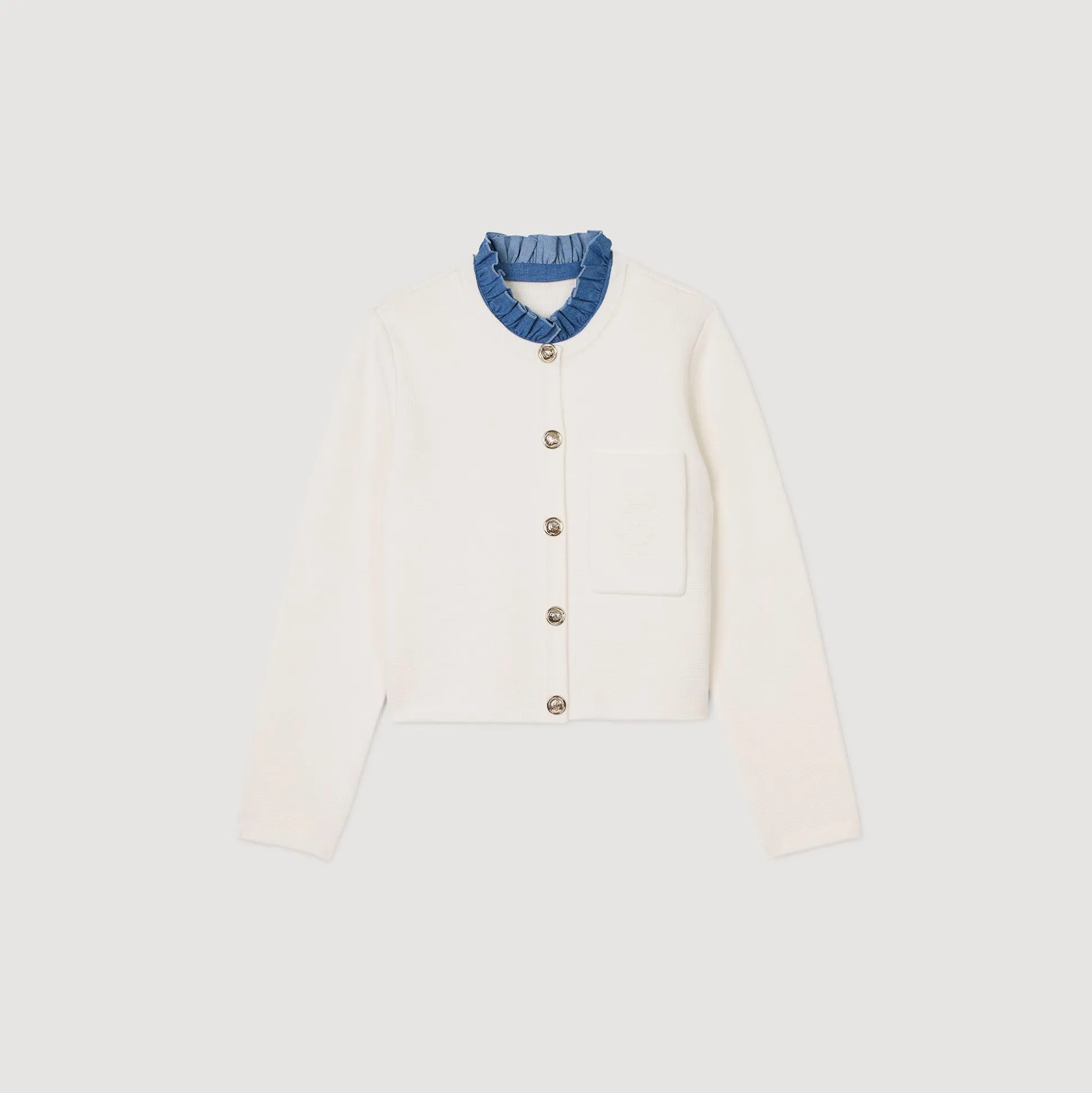 Cardigan A Collo Alto