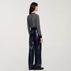 Cardigan A Quadri In Jacquard