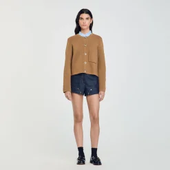 Cardigan Con Colletto Dotato Di Volant