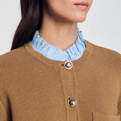 Cardigan Con Colletto Dotato Di Volant
