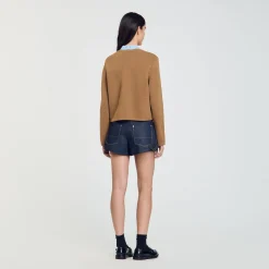 Cardigan Con Colletto Dotato Di Volant