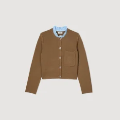 Cardigan Con Colletto Dotato Di Volant