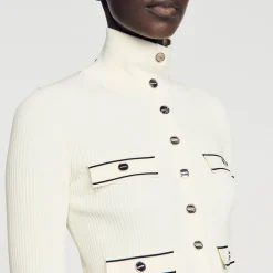 Cardigan In Maglia A Coste