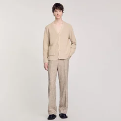 Cardigan In Maglia A Coste