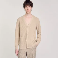 Cardigan In Maglia A Coste