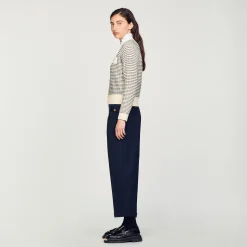 Cardigan In Maglia A Righe