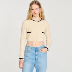 Cardigan In Maglia Pointelle