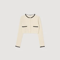 Cardigan In Maglia Pointelle