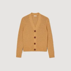 Cardigan In Maglia Traforata