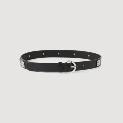 Cintura In Pelle Con Rivetti