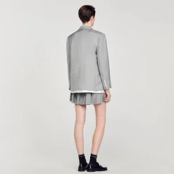 Giacca Da Tailleur Con Finiture Satinate
