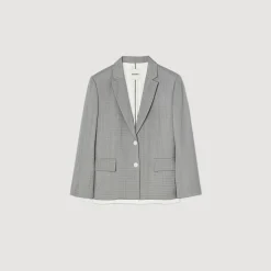 Giacca Da Tailleur Con Finiture Satinate