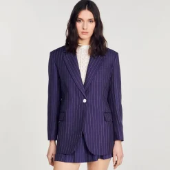 Giacca Da Tailleur Gessata