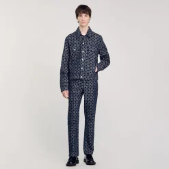 Giacca In Denim Square Cross