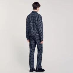 Giacca In Denim Square Cross