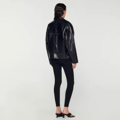 Giacca In Pelle Oversize