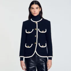 Giacca Lunga In Tweed