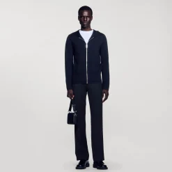 Gilet Con Zip E Cappuccio