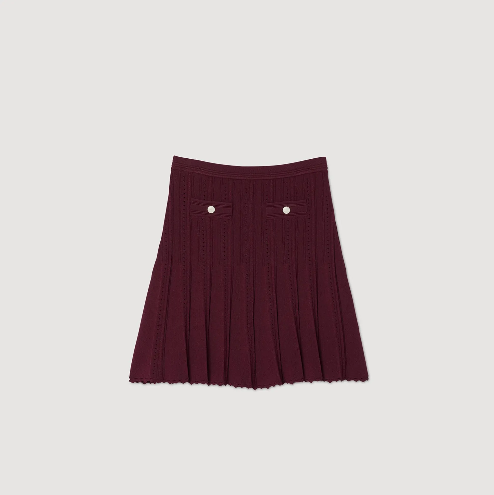 Gonna Corta In Maglia Plissettata