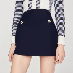 Gonna Corta In Twill Di Lana