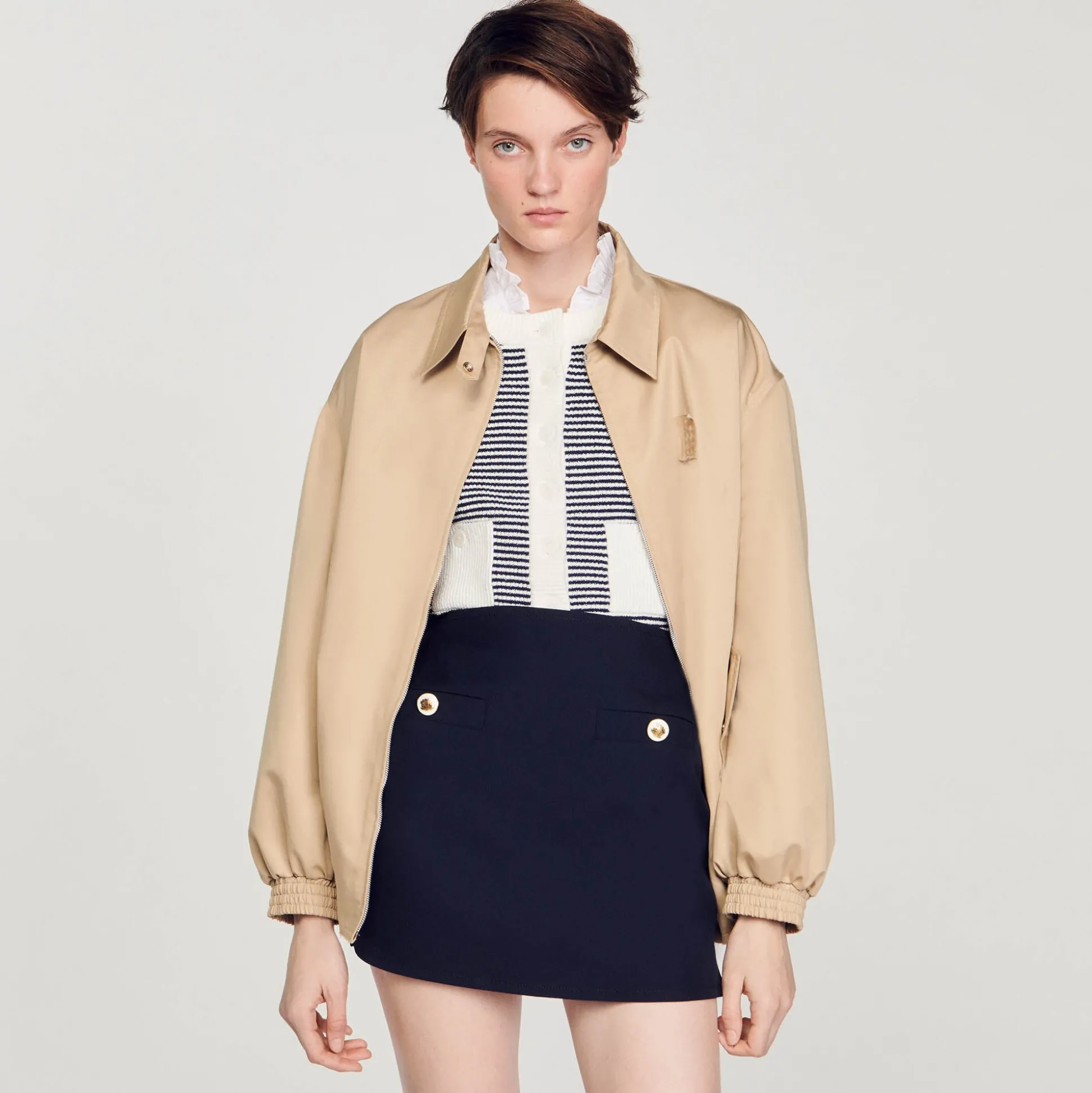 Gonna Corta In Twill Di Lana
