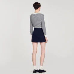 Gonna Corta In Twill Di Lana