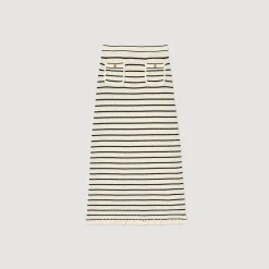 Gonna Midi In Maglia A Righe