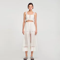 Gonna-pantaloncino Lunga In Misto Lino