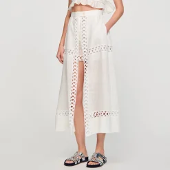 Gonna-pantaloncino Lunga In Misto Lino