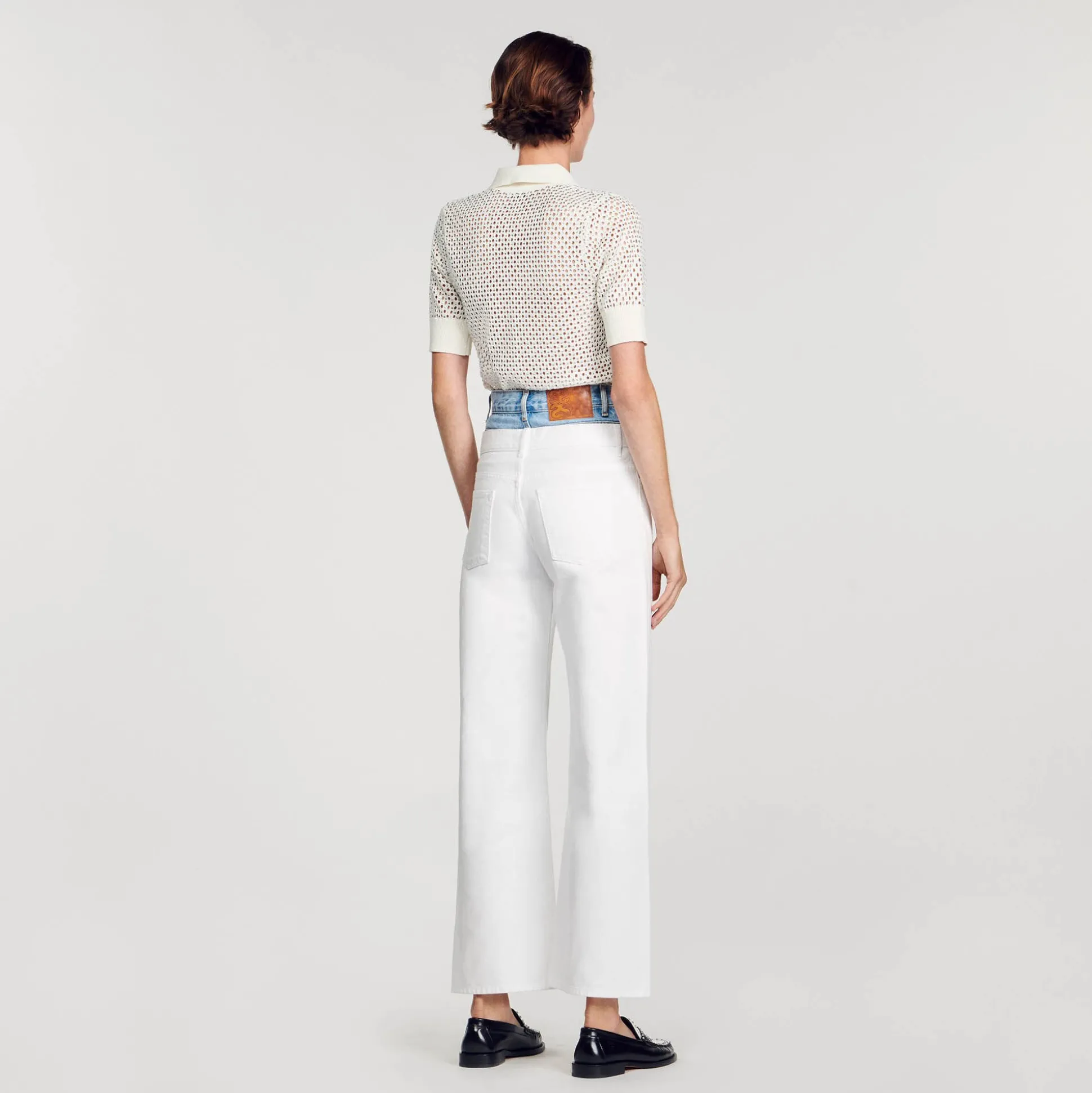 Jeans Bicolore Doppia Cintura
