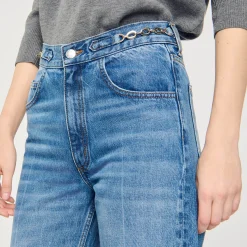 Jeans Con Dettaglio Cordoncino