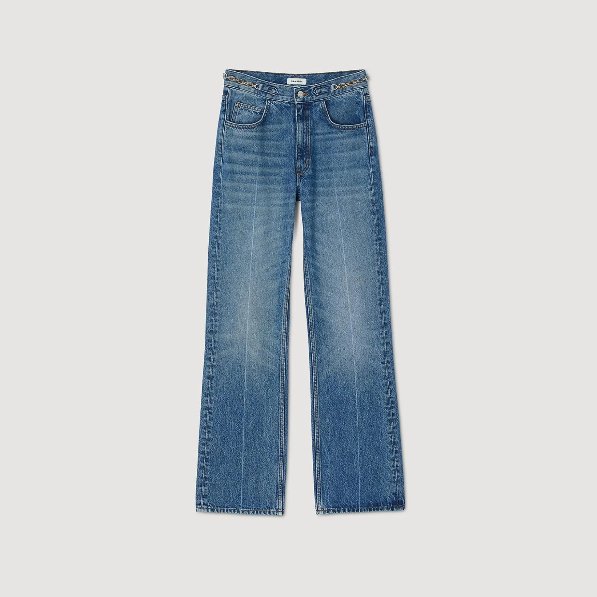 Jeans Con Dettaglio Cordoncino